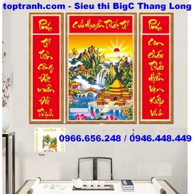 Tranh thêu hoành phi câu đối